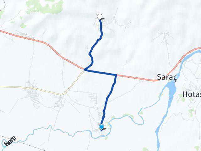 Balıklı Akarsu Arası Kaç Km - Yol Tarifi