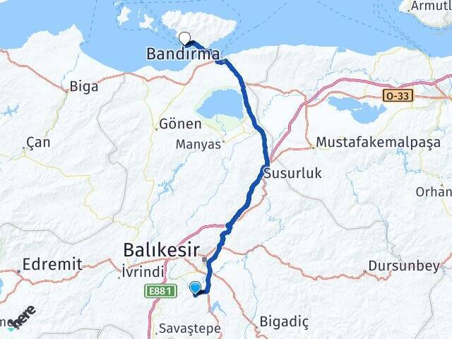 Cinge Erdek Feribot Terminali Arası Kaç Km - Yol Tarifi
