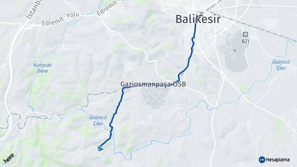 Karakavak Balıkesir Arası Kaç Km - Yol Tarifi