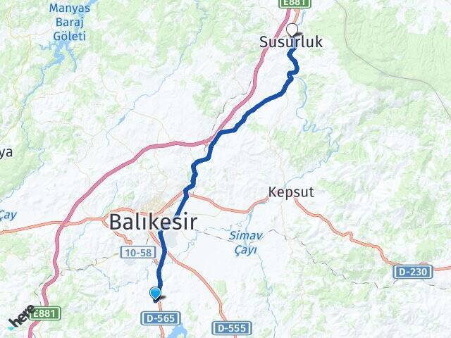 Pamukçu Balıkesir Otogarı Arası Kaç Km - Yol Tarifi