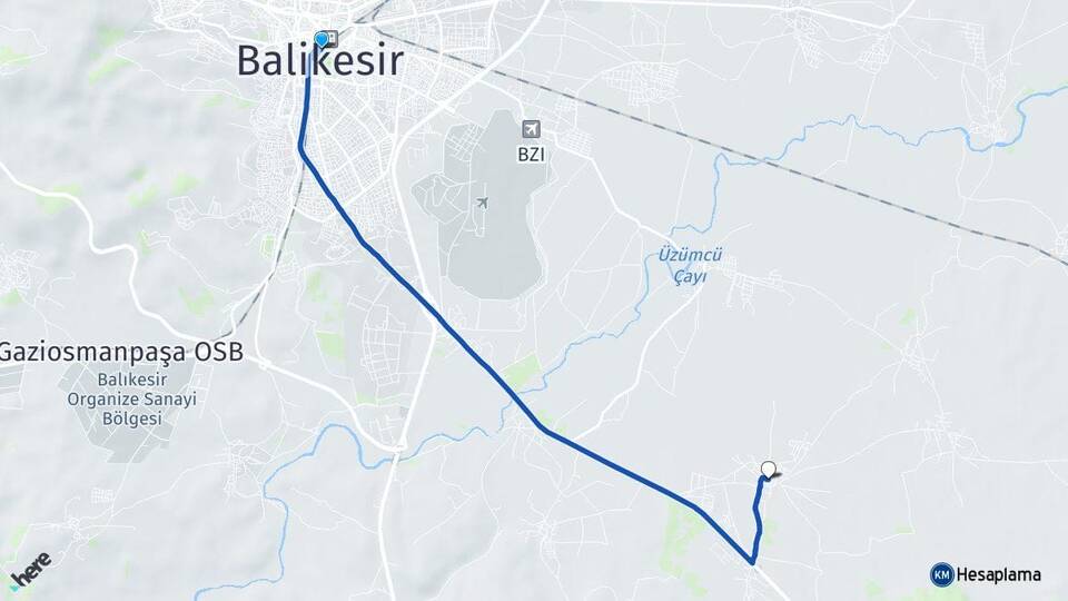 Balıkesir Atköy Altıeylül Arası Kaç Km - Yol Haritası