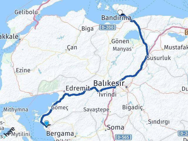 Balıkesir Ayvalık Altınova Erdek Arası Kaç Km - Yol Haritası