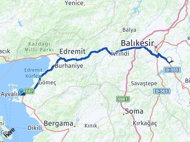 Fevzipaşa-Vehbibey Balıkesir Üniversitesi Arası Kaç Km - Yol Tarifi