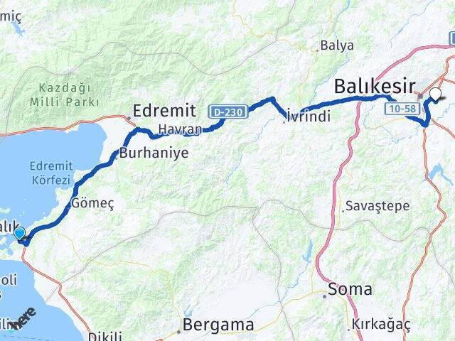 Gazi Kemal Paşa Balıkesir Merkez Havalimanı Arası Kaç Km - Yol Tarifi