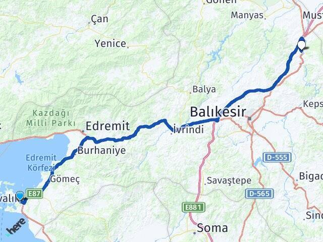 Gazi Kemal Paşa Balıkesir Otogarı Arası Kaç Km - Yol Tarifi