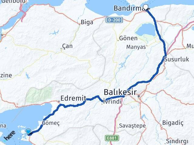 Hamdibey Bandırma Tren Garı Arası Kaç Km - Yol Tarifi