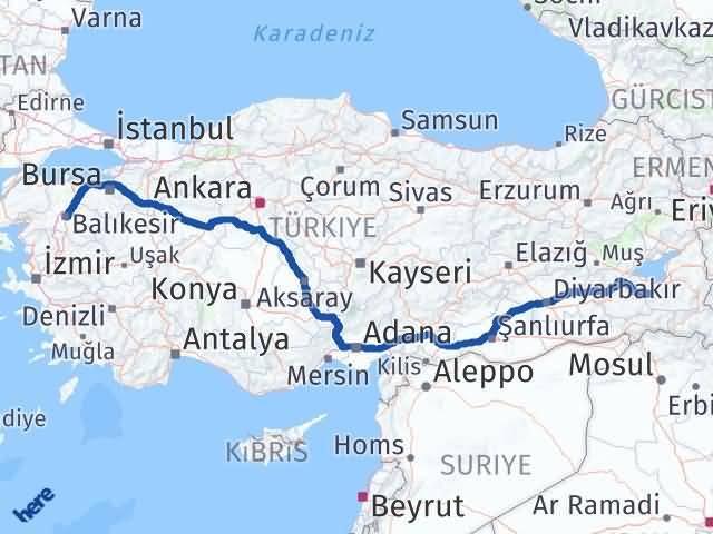 Balıkesir Bahçesaray Van Arası Kaç Km - Yol Haritası