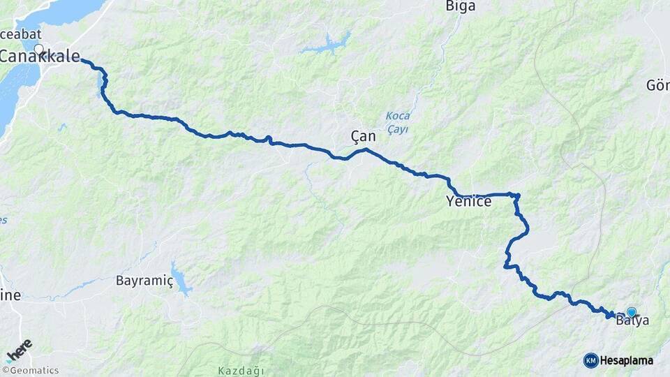 Balya Çanakkale Arası Kaç Km - Yol Tarifi