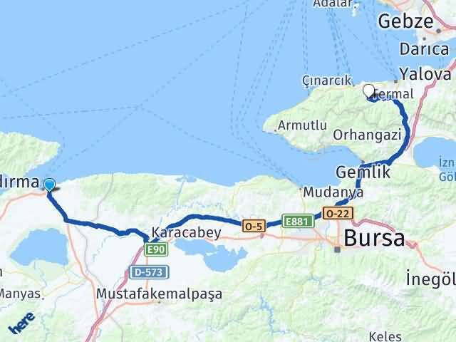 100.Yıl Termal Arası Kaç Km - Yol Tarifi