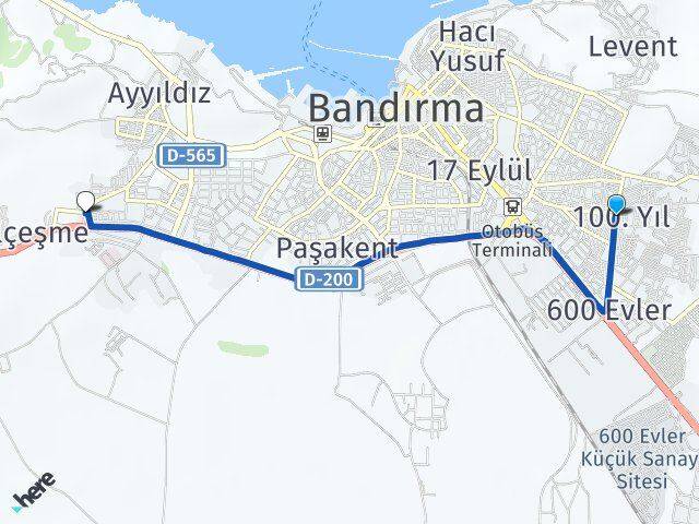 100.Yıl Yeni Arası Kaç Km - Yol Tarifi