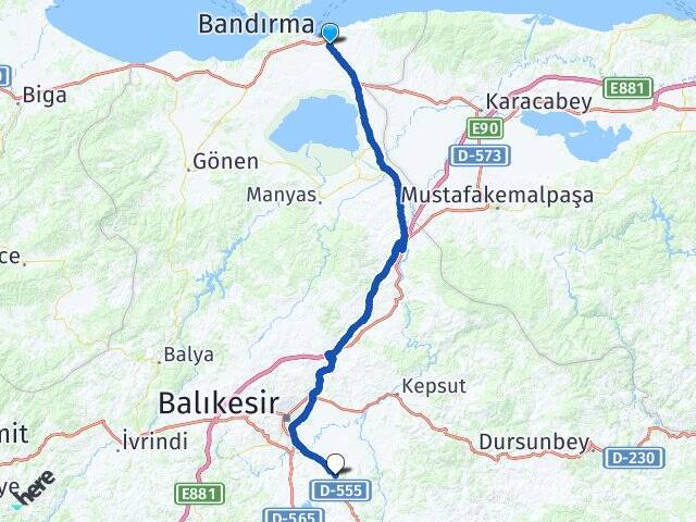 600 Evler Balıkesir Üniversitesi Arası Kaç Km - Yol Tarifi