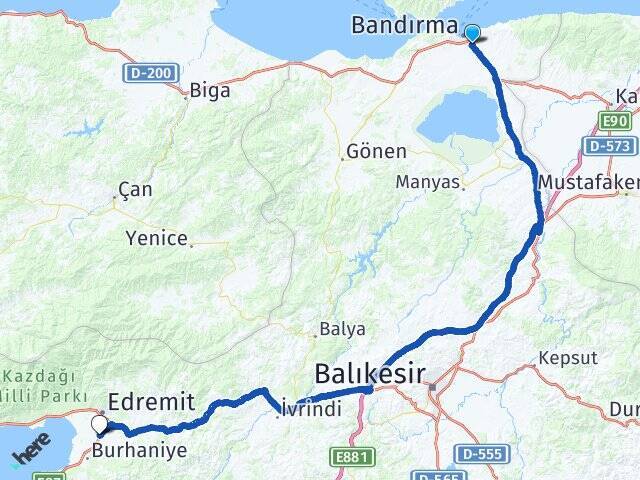600 Evler Koca Seyit Havalimanı Arası Kaç Km - Yol Tarifi