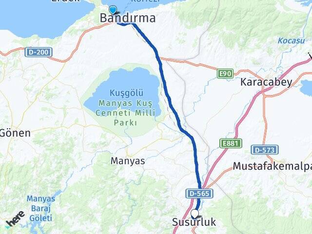 Çalışkanlar Balıkesir Otogarı Arası Kaç Km - Yol Tarifi
