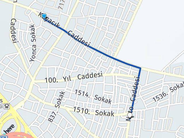 İhsaniye 100.Yıl Arası Kaç Km - Yol Tarifi
