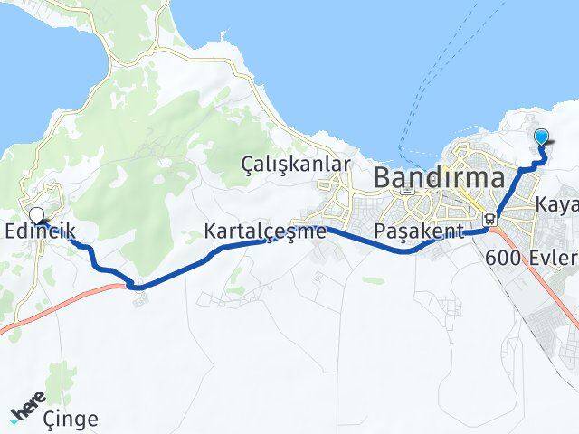 Levent Edincik Arası Kaç Km - Yol Tarifi