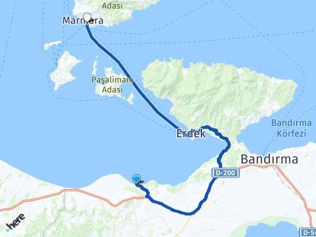 Misakça Marmara Adası Feribot İskelesi Arası Kaç Km - Yol Tarifi