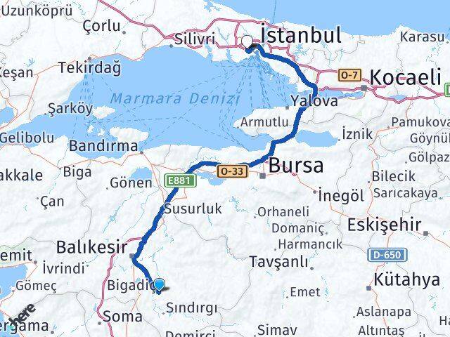 Abacı Bayrampaşa Arası Kaç Km - Yol Tarifi