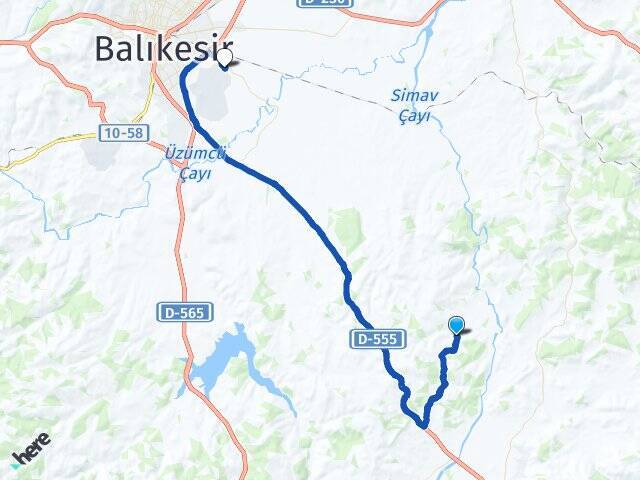 Değirmenli Balıkesir Merkez Havalimanı Arası Kaç Km - Yol Tarifi