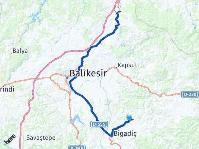 Emirler Balıkesir Otogarı Arası Kaç Km - Yol Tarifi