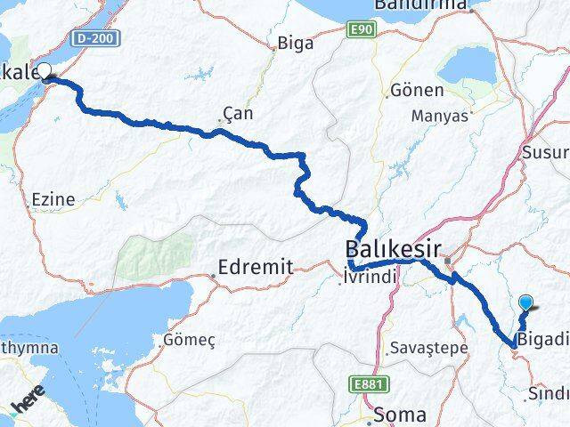 İskeleköy Çanakkale Arası Kaç Km - Yol Tarifi
