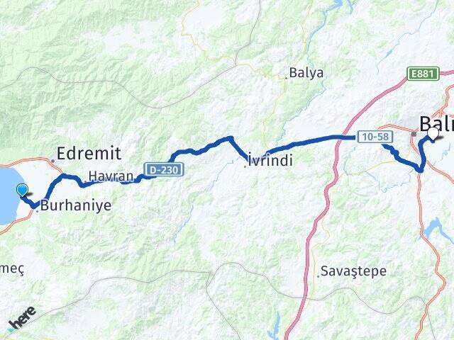 Bahçelievler Balıkesir Merkez Havalimanı Arası Kaç Km - Yol Tarifi