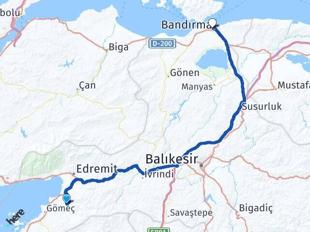 Hisarköy Bandırma Tren Garı Arası Kaç Km - Yol Tarifi