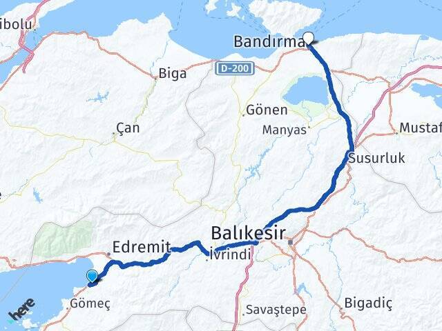 Hürriyet Bandırma İDO Feribot İskelesi Arası Kaç Km - Yol Tarifi