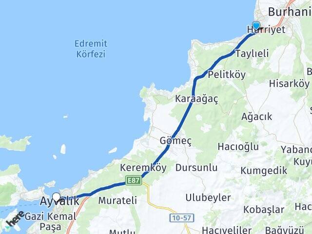 İskele Ayvalık Feribot Terminali Arası Kaç Km - Yol Tarifi