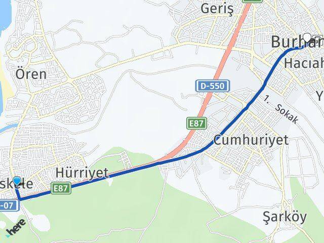 İskele Burhaniye Arası Kaç Km - Yol Tarifi