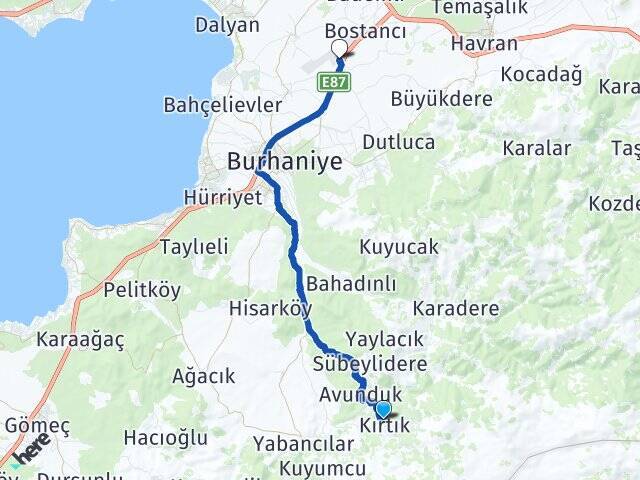 Kırtık Koca Seyit Havalimanı Arası Kaç Km - Yol Tarifi