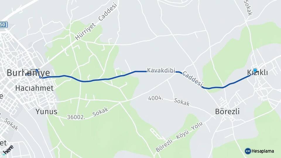 Kızıklı Burhaniye Arası Kaç Km - Yol Tarifi