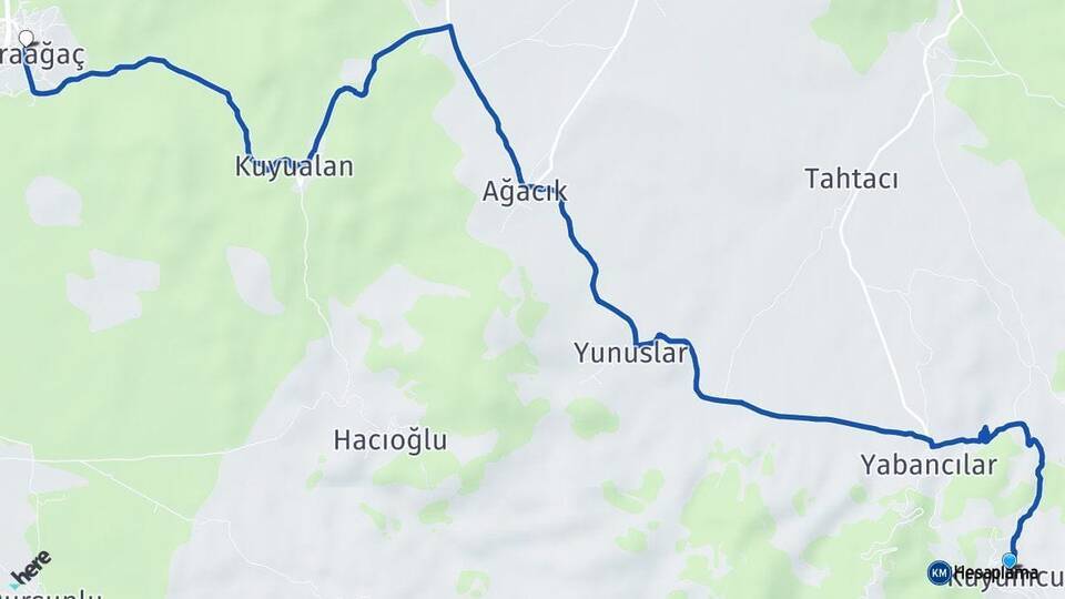 Kuyumcu Karaağaç Arası Kaç Km - Yol Tarifi