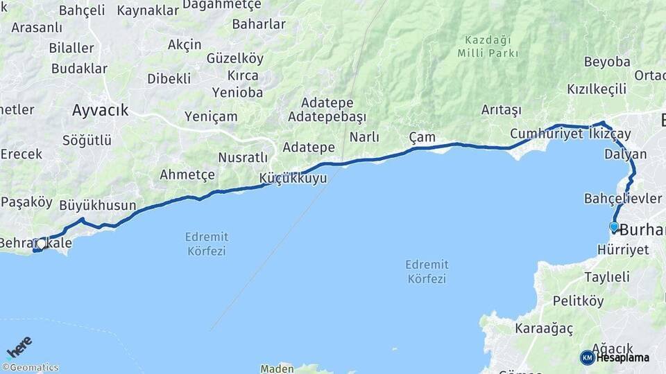 Ören Behram Arası Kaç Km - Yol Tarifi