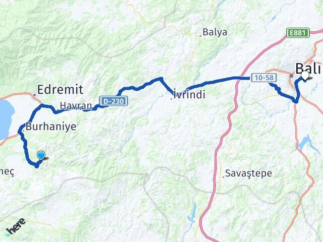 Yaylacık Balıkesir Merkez Havalimanı Arası Kaç Km - Yol Tarifi