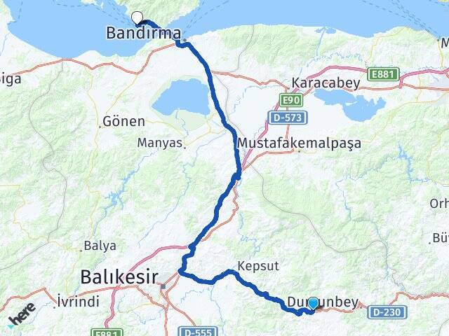 Akbaşlar Erdek Feribot Terminali Arası Kaç Km - Yol Tarifi