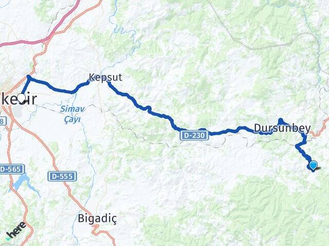 Değirmenciler Balıkesir Merkez Havalimanı Arası Kaç Km - Yol Tarifi