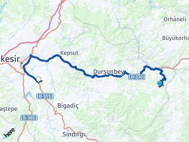 Hindikler Balıkesir Üniversitesi Arası Kaç Km - Yol Tarifi