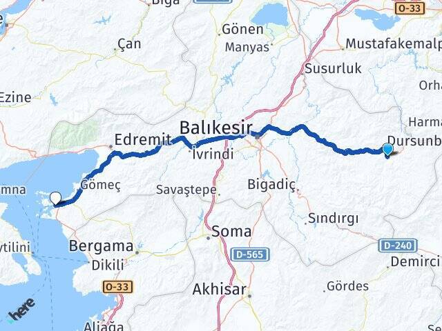 İstasyon Ayvalık Feribot Terminali Arası Kaç Km - Yol Tarifi