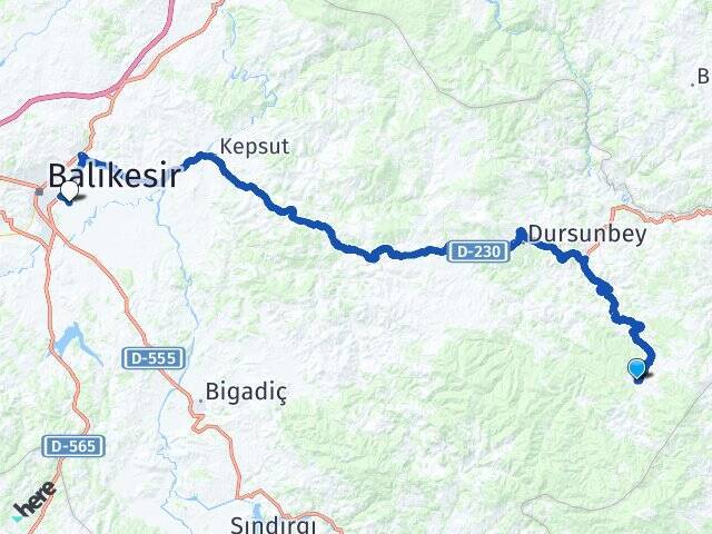 Yassıören Balıkesir Merkez Havalimanı Arası Kaç Km - Yol Tarifi