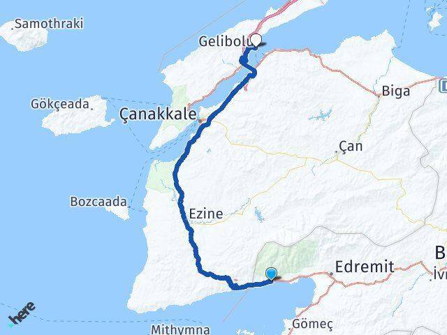 Altınoluk Gelibolu Arası Kaç Km - Yol Tarifi