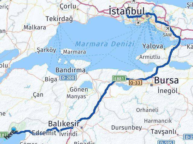 Altınoluk Hadımköy Arası Kaç Km - Yol Tarifi