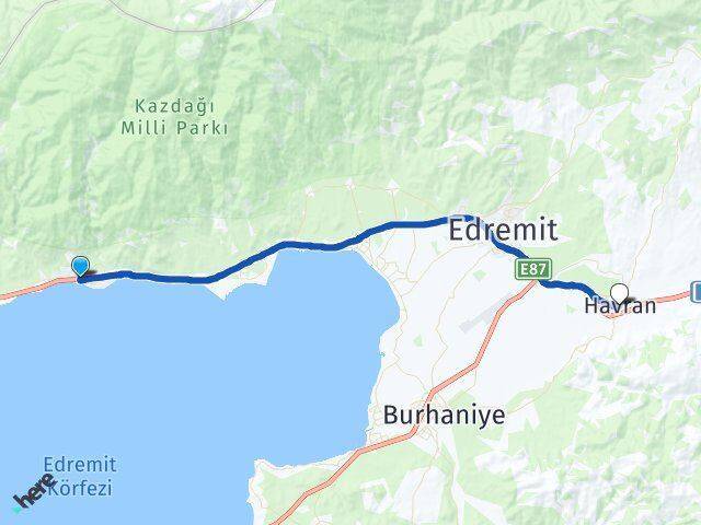 Altınoluk Havran Arası Kaç Km - Yol Tarifi