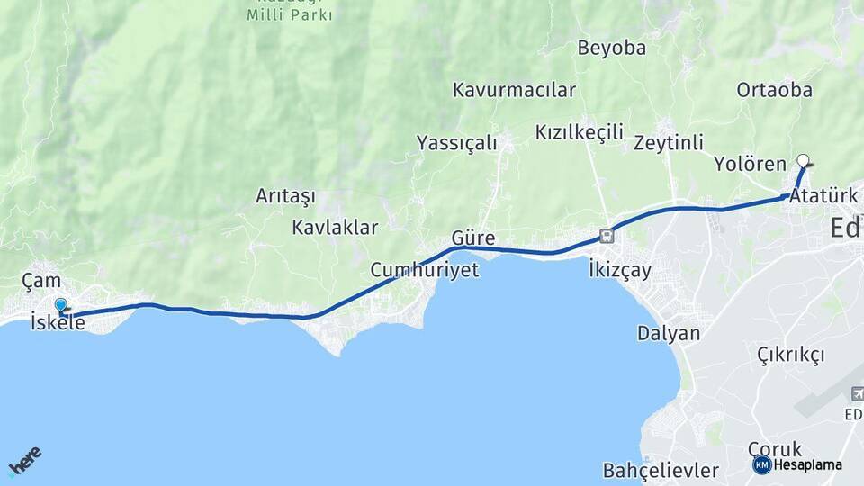 Altınoluk Kadıköy Arası Kaç Km - Yol Tarifi
