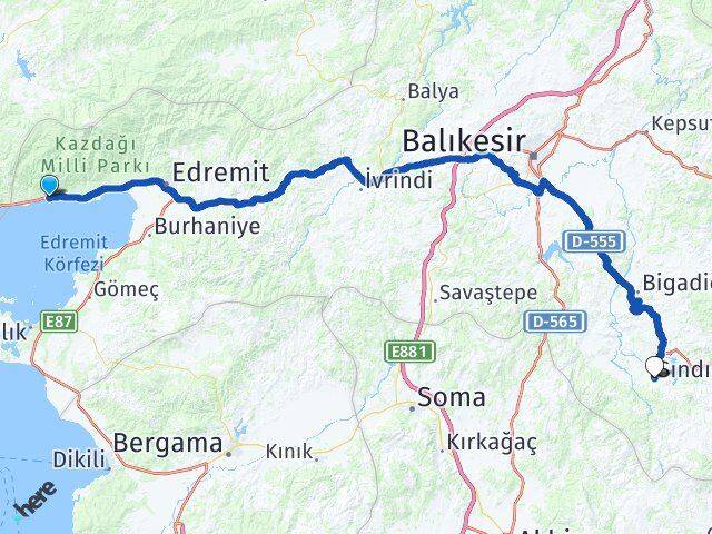 Altınoluk Sındırgı Arası Kaç Km - Yol Tarifi