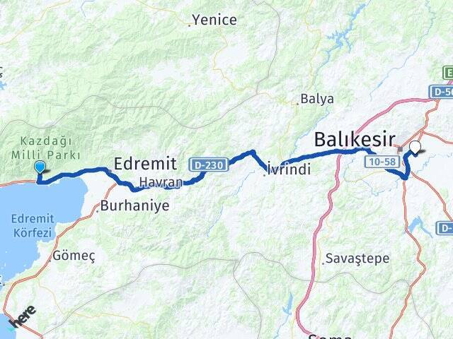 Avcılar Balıkesir Merkez Havalimanı Arası Kaç Km - Yol Tarifi