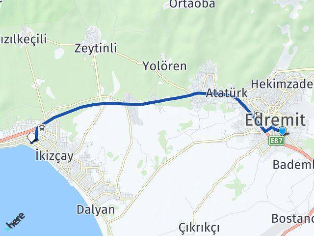 Cennetayağı Akçay Arası Kaç Km - Yol Tarifi