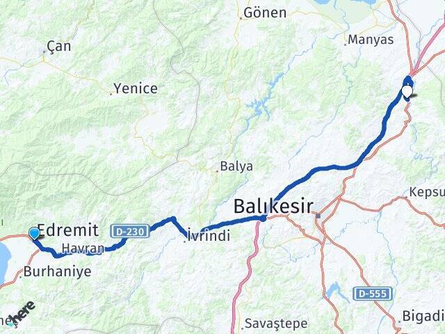 Cennetayağı Balıkesir Otogarı Arası Kaç Km - Yol Tarifi