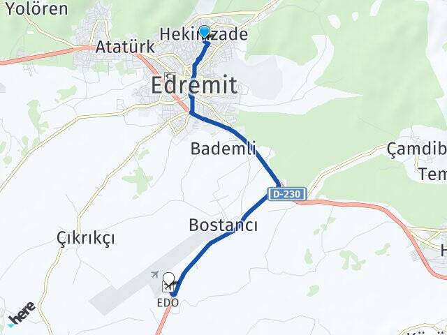 Darsofa Koca Seyit Havalimanı Arası Kaç Km - Yol Tarifi