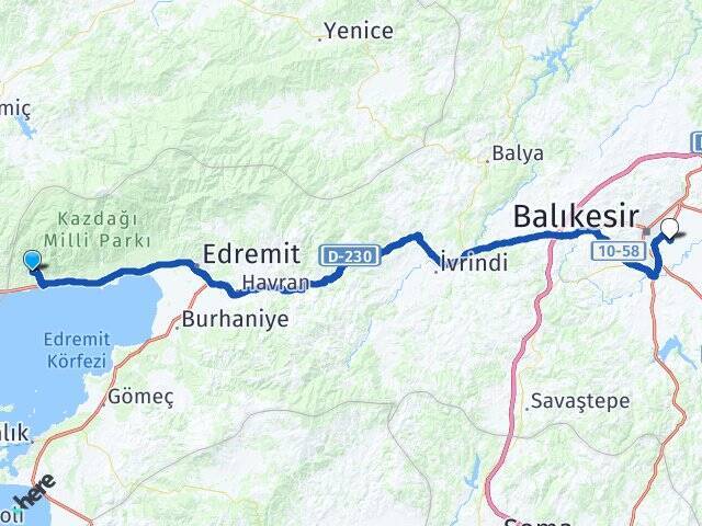 Doyran Balıkesir Merkez Havalimanı Arası Kaç Km - Yol Tarifi