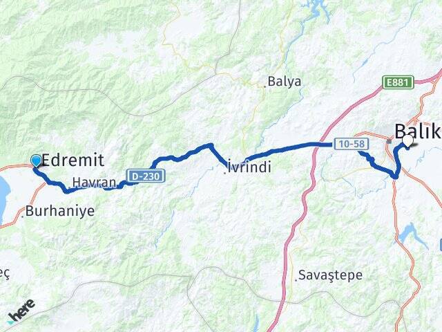 Hamidiye Balıkesir Merkez Havalimanı Arası Kaç Km - Yol Tarifi